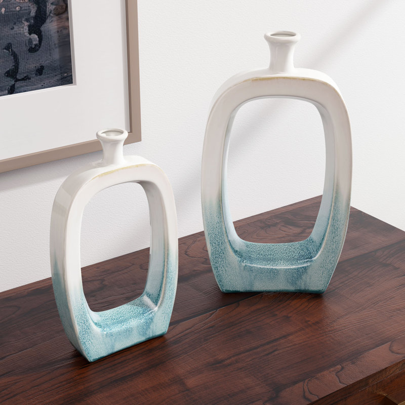 Miller Handmade Ceramic Table Vase, 18" H x 10" W x 3" D