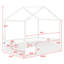 Lit plateforme avec baldaquin, barrières de sécurité et porte d'entrée pour les chambres d'enfants-82321688-82321689