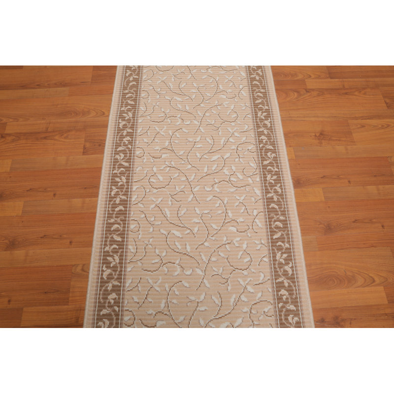 Tapis beige/brun en laine traditionnelle Jo
