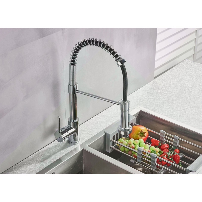 Single Handle Pull Down Sprayer Kitchen Sink Faucet