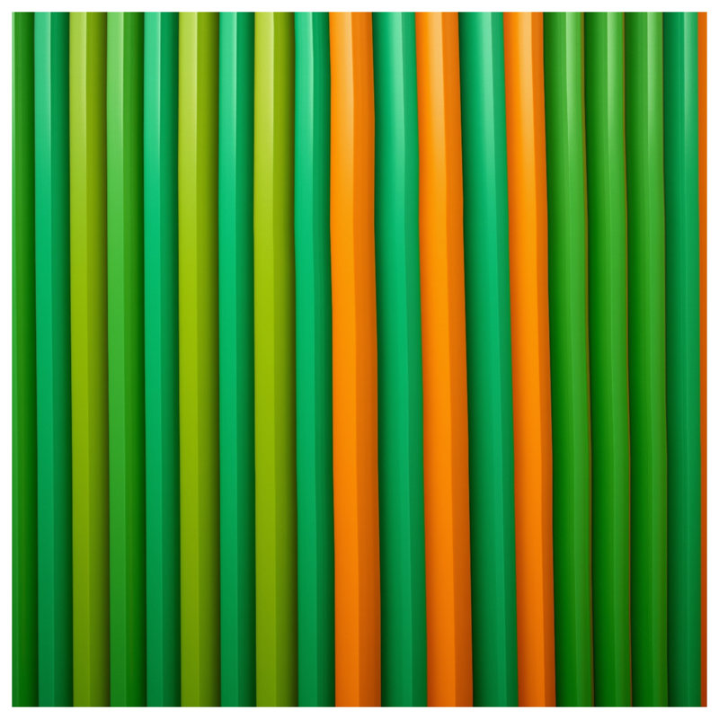 Coussins décoratifs vert et orange à rayures verticales, 20 x 20 inches