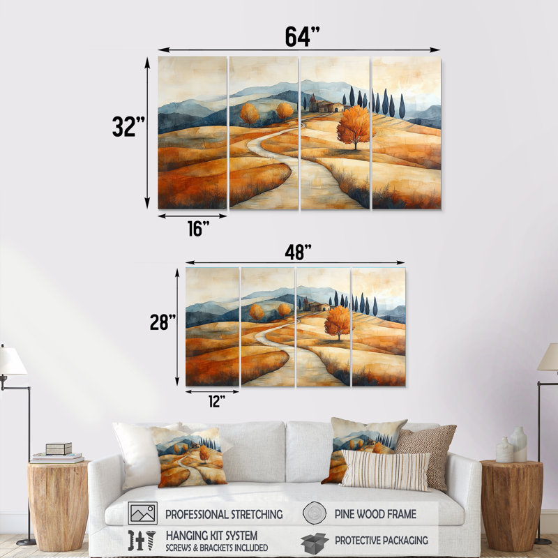 Ensemble de salon Farmhouse Wall Art, H 28 po x l 48 po