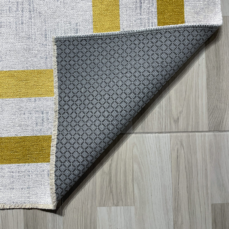 Tapis rectangulaire Yaresli avec envers antidérapant, Rectangle 5 pi 3 po x 8 pi 3 po