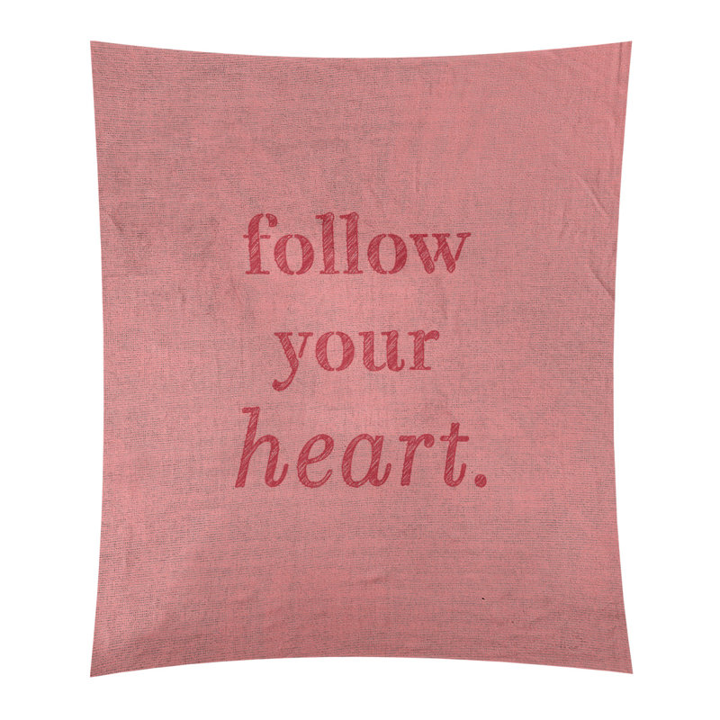 Tapisserie en polyester suivre votre de cotation cardiaque, H 80 po x l 68 po, Rouge