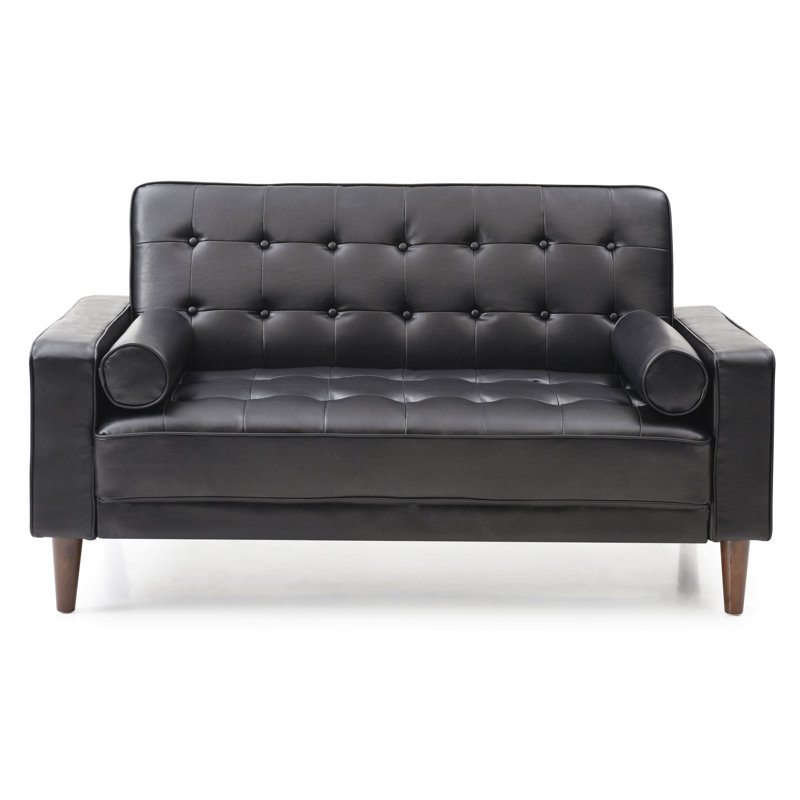 Causeuse noire élégante avec fonction de lit polyvalente