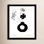 Black and White Flower in a Vase Print