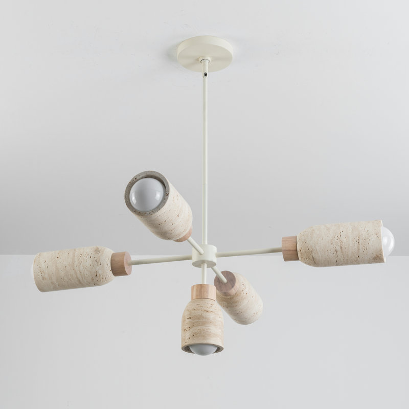 Pompeii-Chandelier, Travertine/Oyster