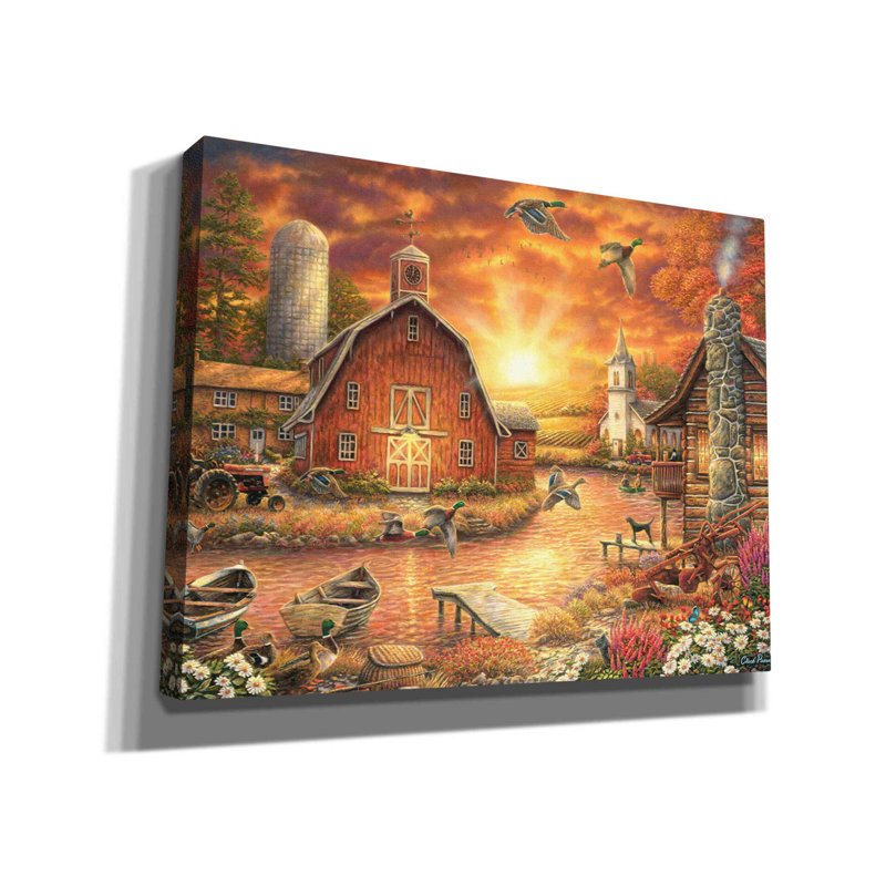 «Honey Drip Farm» par Chuck Pinson, art mural sur toile, H 26 po x l 34 po x P 1,5 po