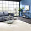 Table basse Adelrik, finition verre et chrome