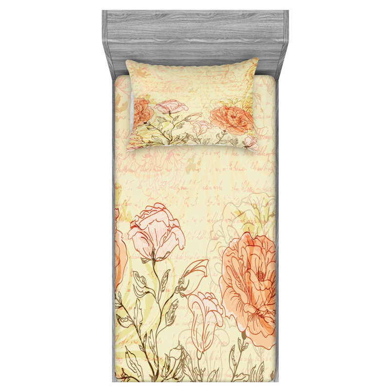 Microfiber Sheet Set, Twin Sheet Set with Fitted Sheet