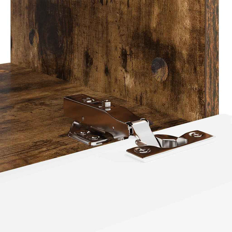 Unfinished TV Stand, 29.5cm H x 39cm L x 31cm W, Smoked Oak