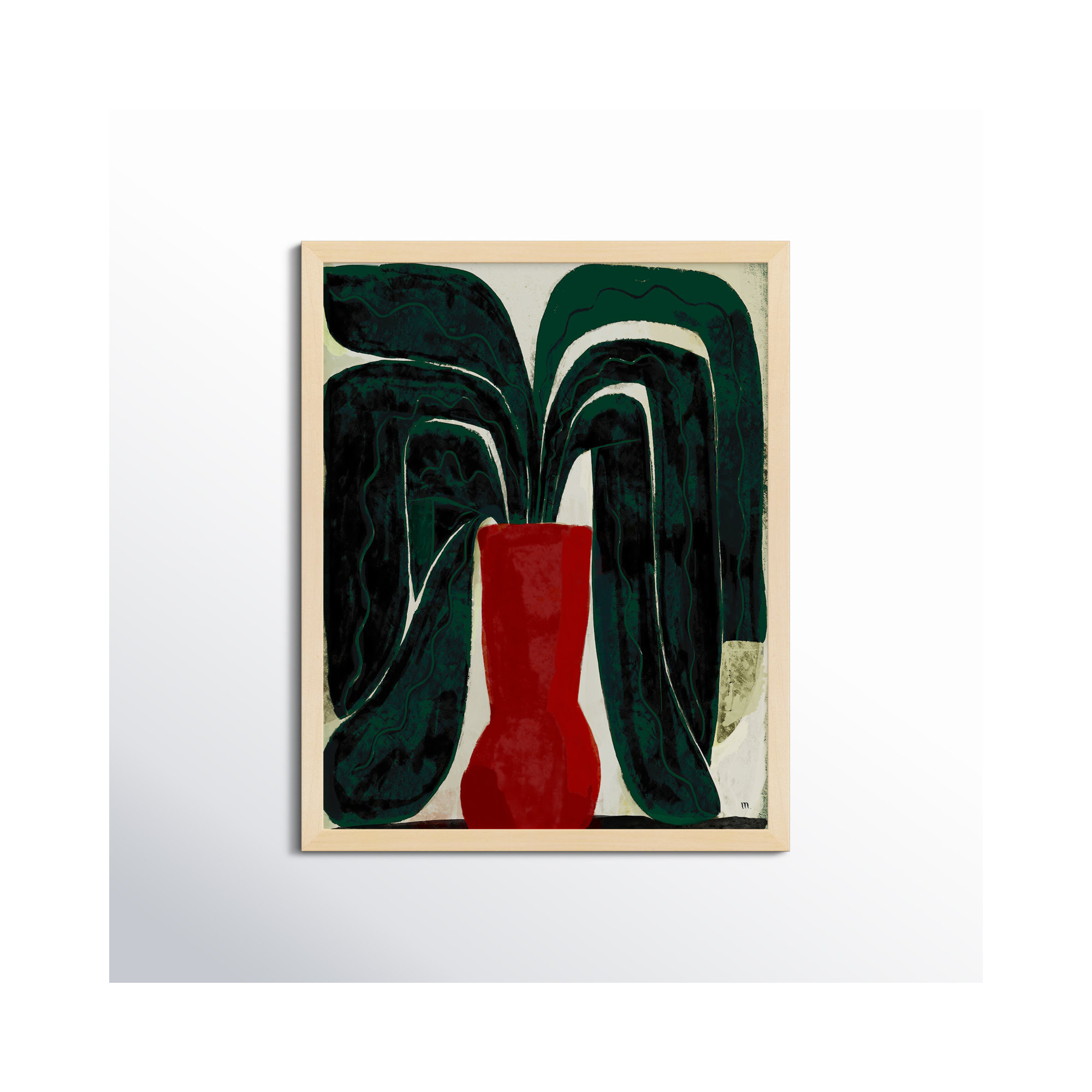 Plant #8 by StudioM, Brown, 25" H x 20" W x 1.25" D