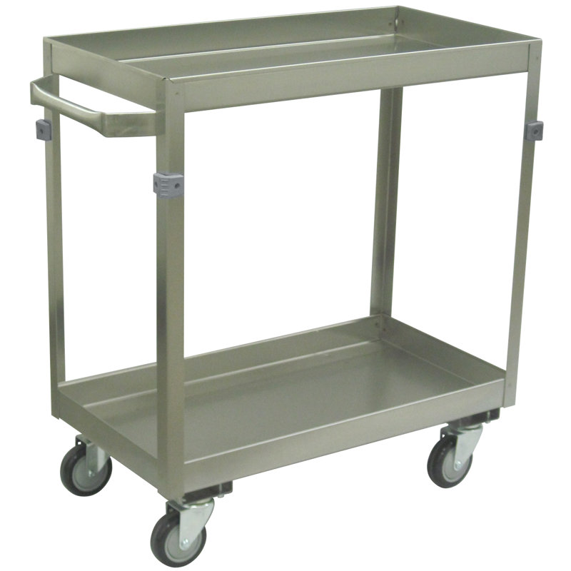 Chariot utilitaire 2 tablettes avec lèvres, H 33,75 po x l 24 po x P 16 po