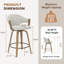 Tabouret de bar rotatif 26 po Mid-Century-1783811490