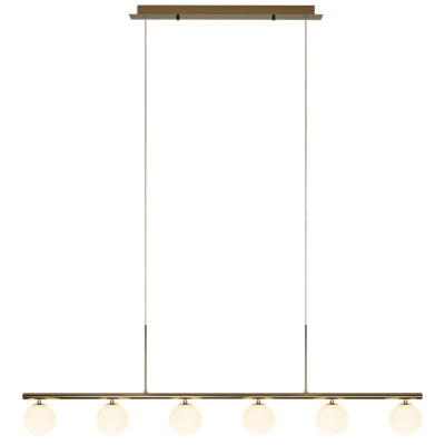 Luminaire suspendu en laiton poli à 1 lumière Hewet