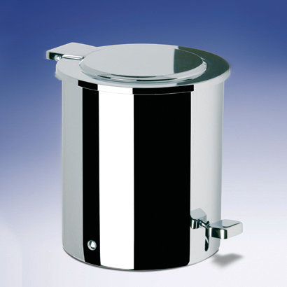 Poubelle à pédale 1,74 gallon, Chrome et or