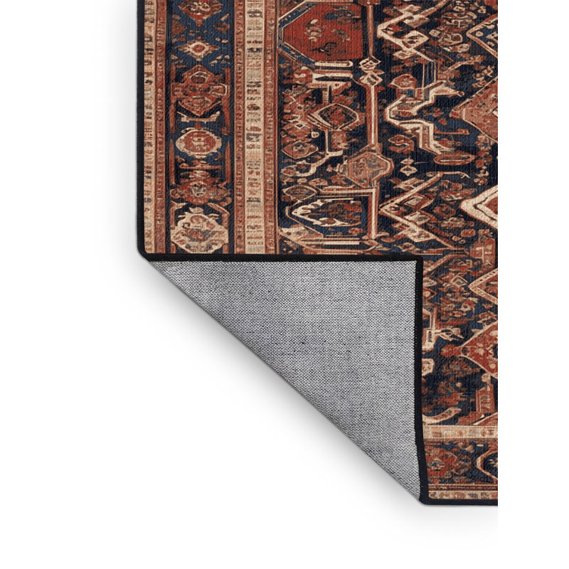 Machine Washable Persian Brown Area Rug, Square 8'