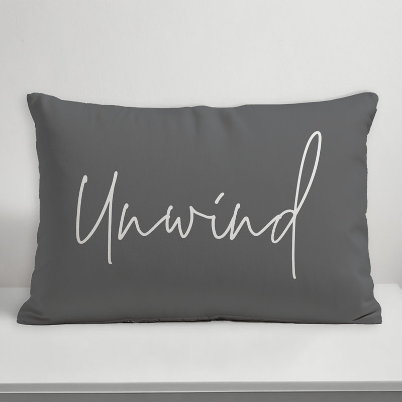 Outdoor Reversible Throw Pillow, Gray/White