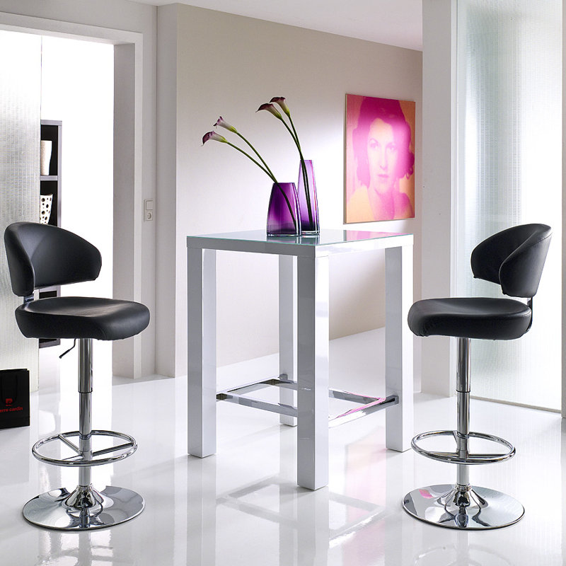 John Metal Base Dining Table, 107cm H x 80cm W x 80cm D