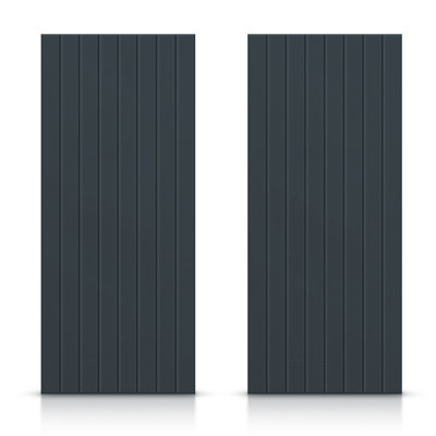 Hollow Paneled Painted without Installation Hardware Kit Sliding Closet Doors