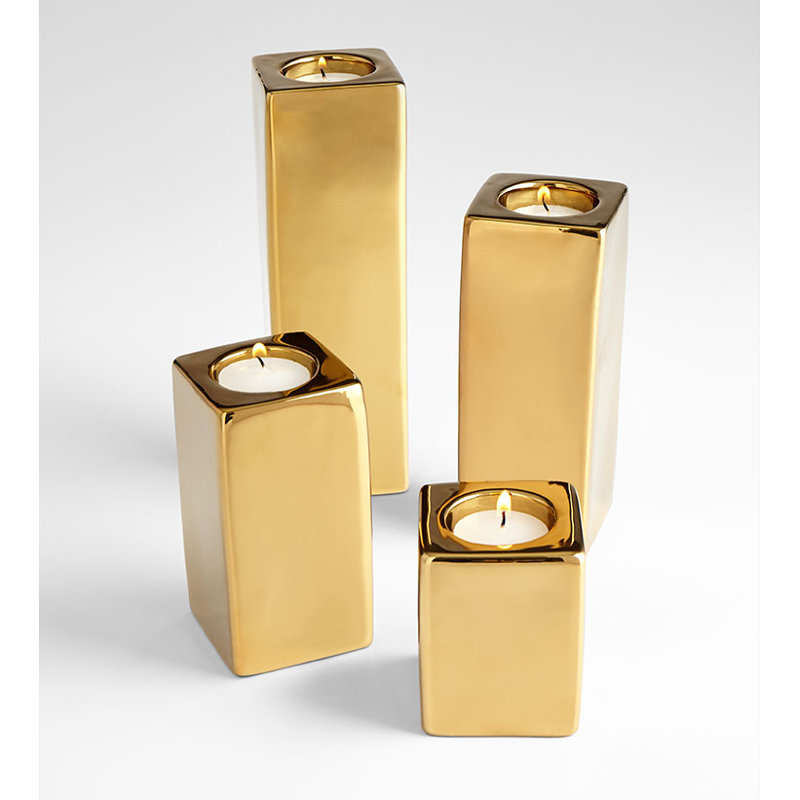 Porte-votive en céramique Etta, H 4,75 po x l 2,5 po x P 2,5 po