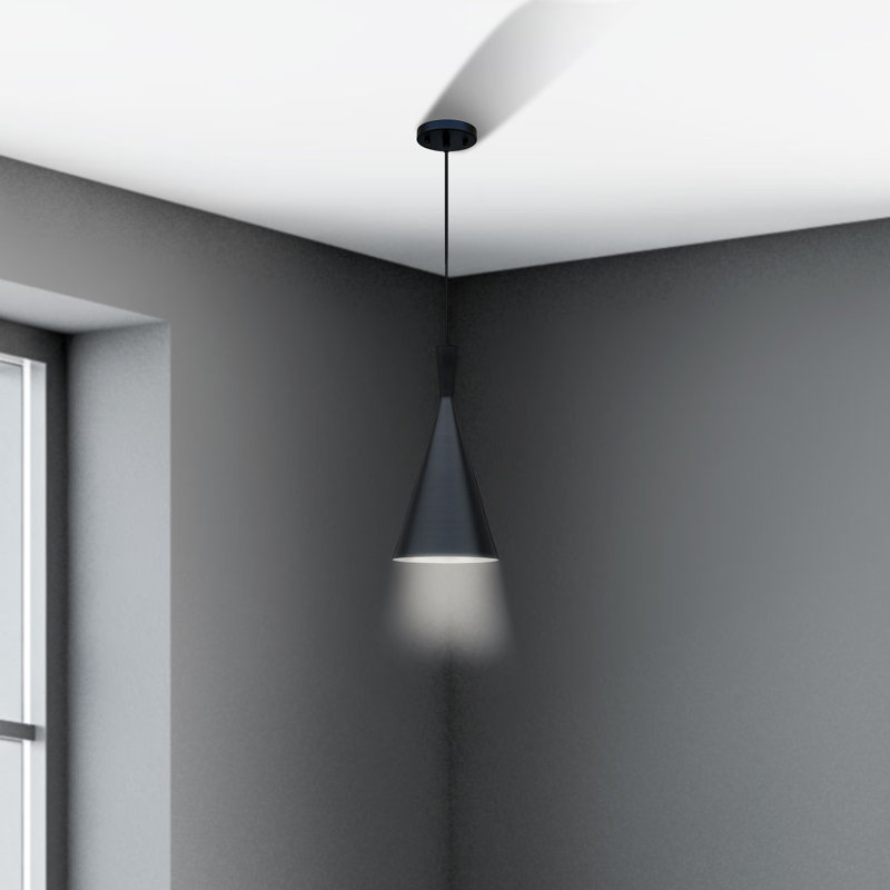 Luminaire suspendu conique à 1 lumière Doanld