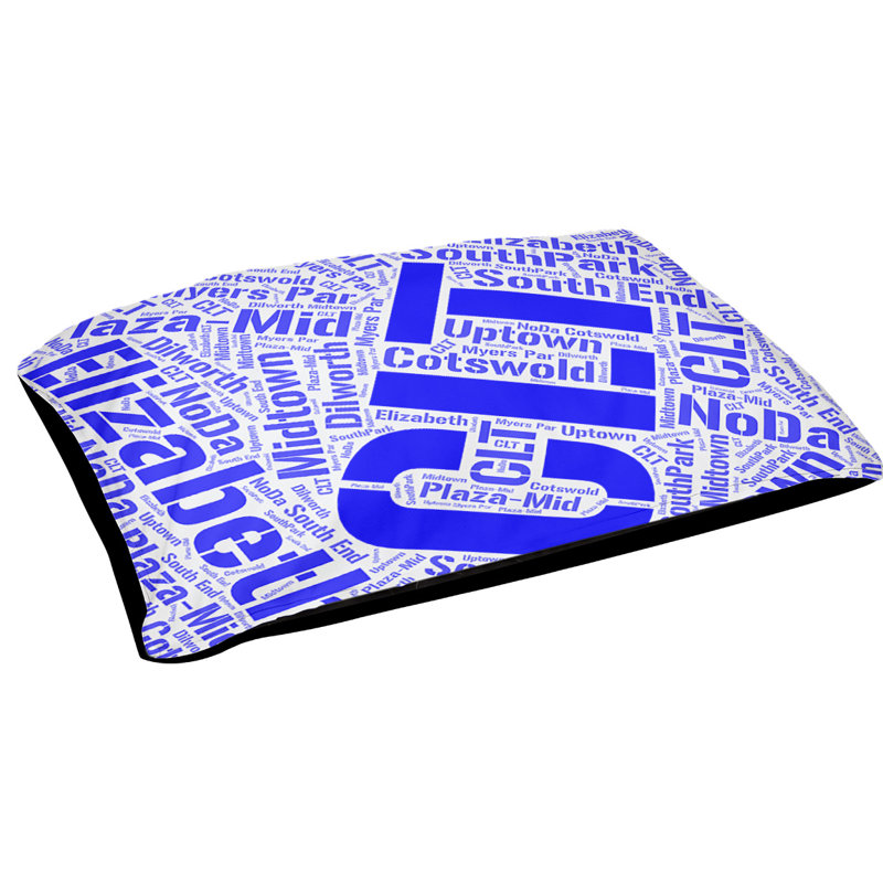 Oreiller rectangulaire designer, Grand L 50 po x l 40 po, bleu, San Diego