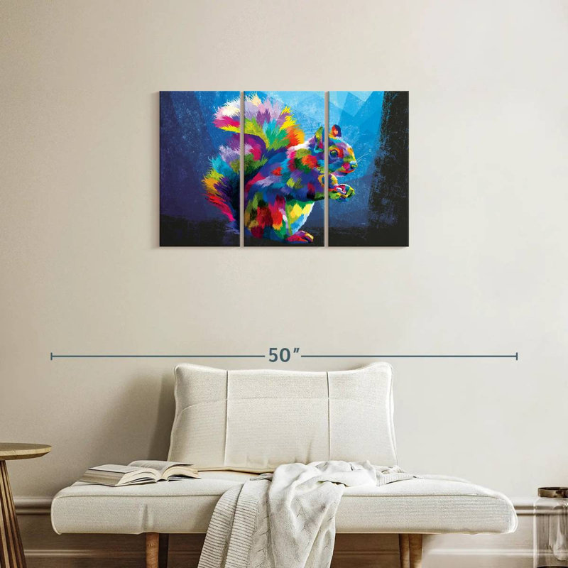 Brampt Rainbow Squirrel, 20" H x 33" W