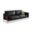 Causeuse-coussin standard en cuir véritable noir-162950177