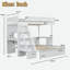 Lit superposé avec bureau et USB-797333236