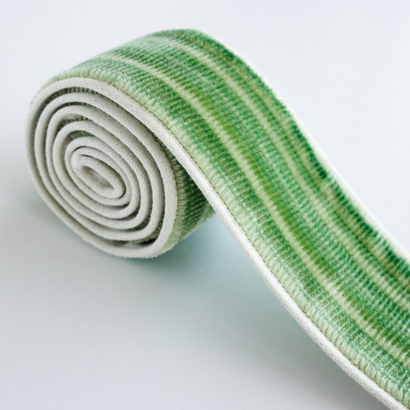 Gaspard Velvet Tape Narrow, Emerald