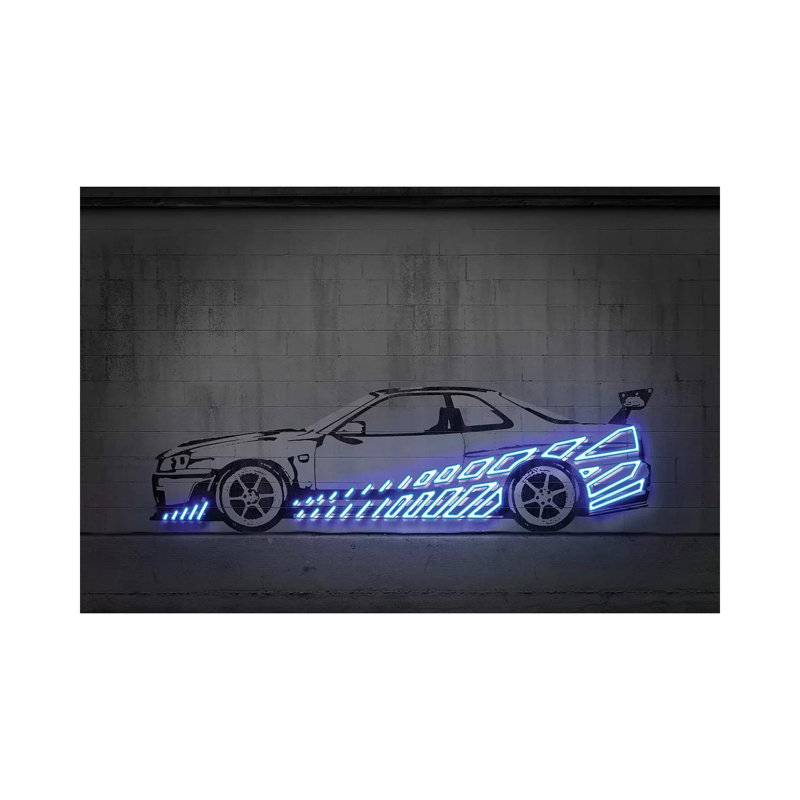 Impression d’art graphique par octave Mielu, Pas de tapis, H 26 po x l 40 po x P 1,5 po, Toile tendue