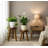 Teak Wood Plant Stand Set Of 2