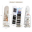 Armoire à bijoux autoportante de 22 po de large avec miroir, DEL-647666827