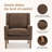 Ayran Upholstered Wingback Armchair with Solid Wood Legs-1412174357