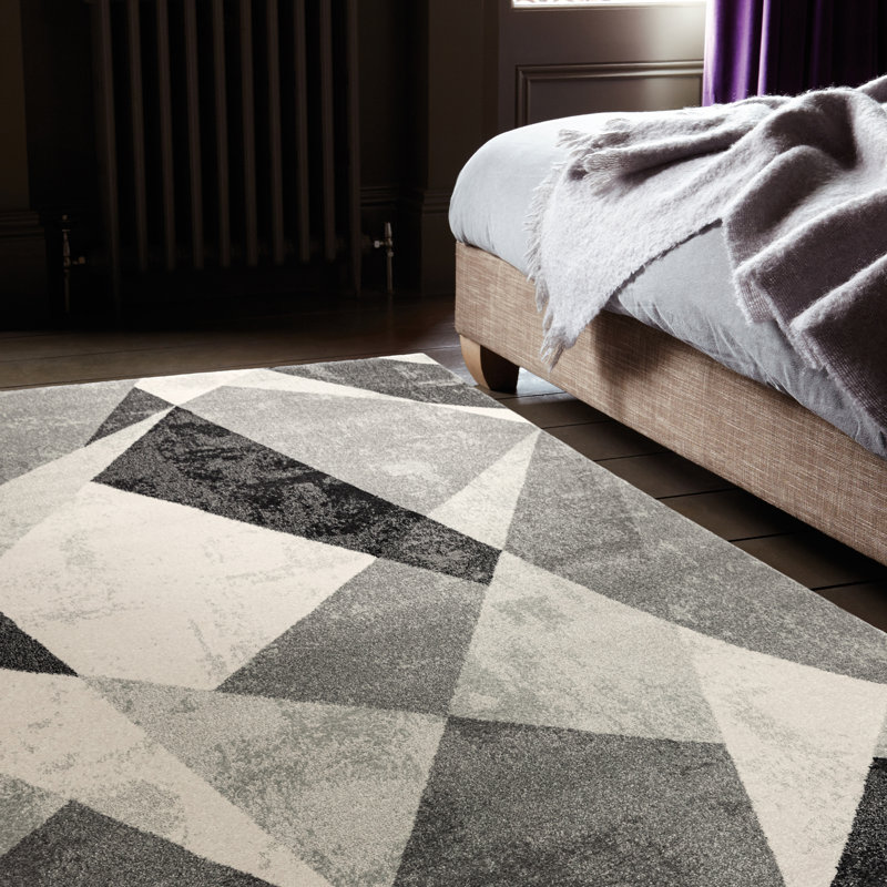 Kaphan Tufted Grey Rug, Rectangle 120 x 170cm