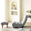 Chaise multifonctionnelle réglable avec dossier à 4 sections, coussin à haute résilience, emballage pliant, convient au salon et au dortoir, sommier à ressorts de 29 po de hauteur, rembourrage épais sans installation,