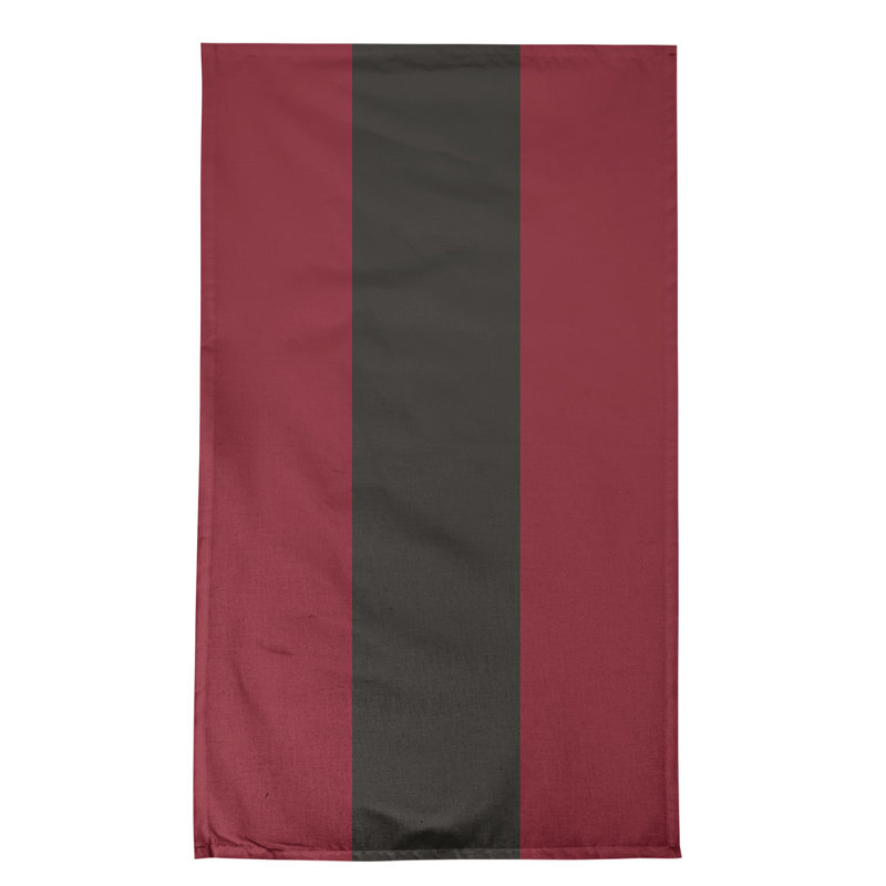 Serviette de thé hockey Anaheim, Rouge brique / noir / rouge brique, Sergé de coton