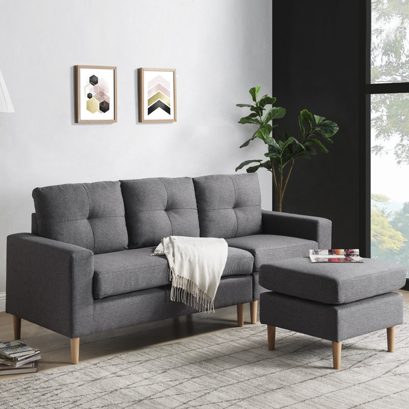 Moon 3 Seater Corner Sectional, Grey