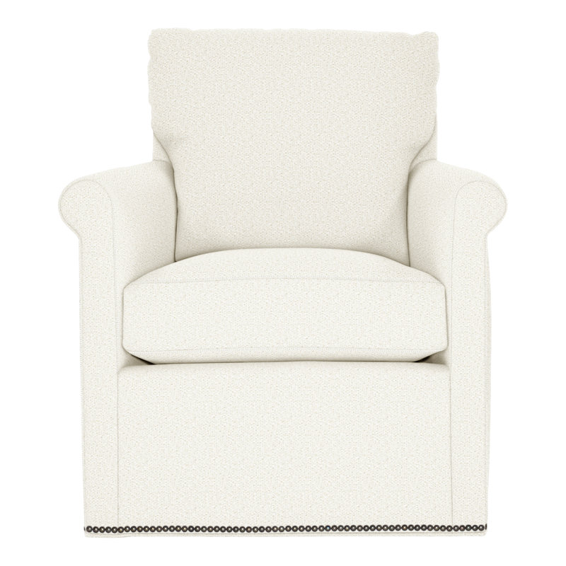 Gwynn Cotton Swivel Armchair, Yes, Kenworth Pearl
