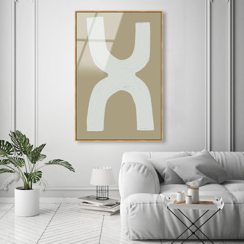 Opposites Attract Print by Oliver Gal, 55" H x 37" W, Gold Floater Frame