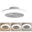 18 Inch Enclosed Ceiling Fan With Light And Remote, Flush Mount Bladeless Modern Low Profile Ceiling Fan For Bedroom Kitchen Dining Room