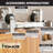 Brushed Nickel Top Mount T-Shape Design Double Track Bypass Two Door Barn Door Hardware Kit (Door Not Included)-45200158
