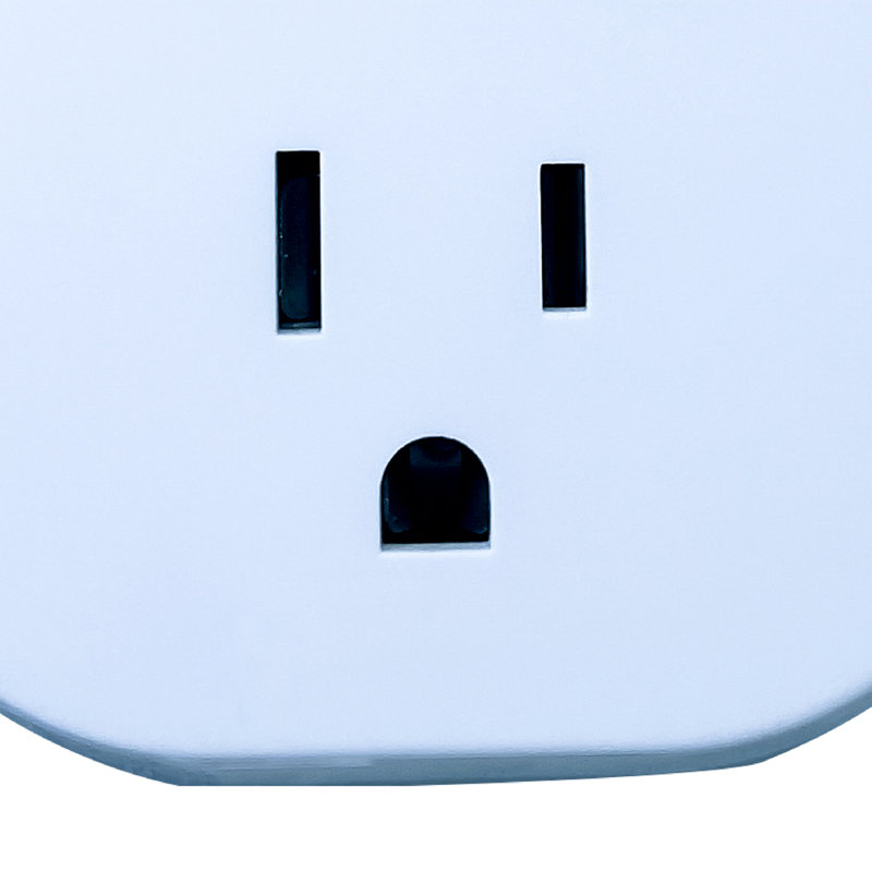 Robinet de protection mural avec support pour téléphone 1 prise CA et 2 ports USB RAYOVAC®, blanc
