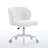 Furniture Office Chair,Artificial Rabbit Hair Home Office Chair With Metal Base,Adjustable Desk Chair Swivel Office Chair,Vanity Chair(Violet)-124876025