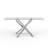 5-Piece Rectangular Glass Dining Set, 63" Modern Tempered Glass Dining Table With Velvet Upholstered Seats-1503297213-1503297184-1503297215