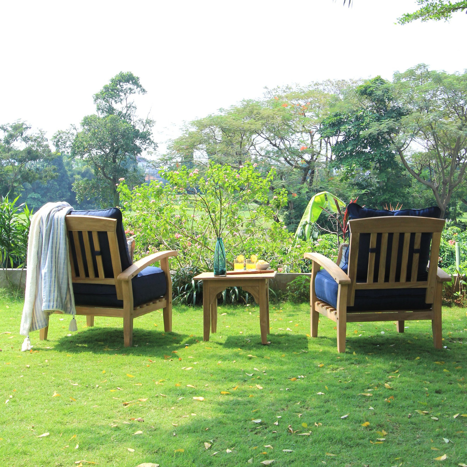 Summerton 4-Person Patio Seating Group, Navy