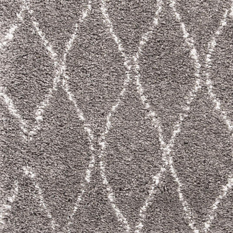 ImraanMoroccan Fringe Shag Performance Geometric Rug, Rectangle 5'3" x 7'6"