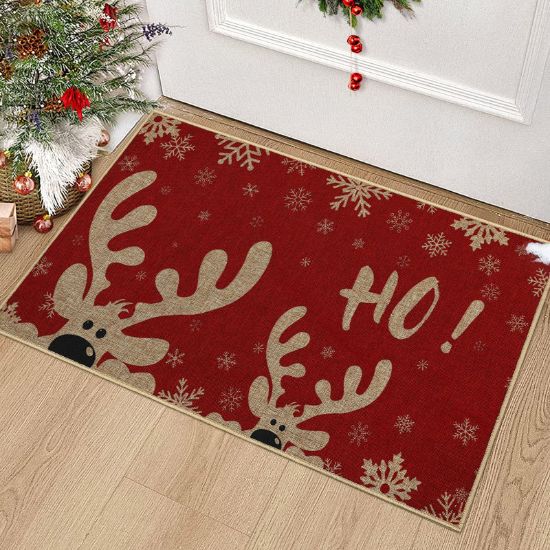Christmas Decorative Door Mat, Red