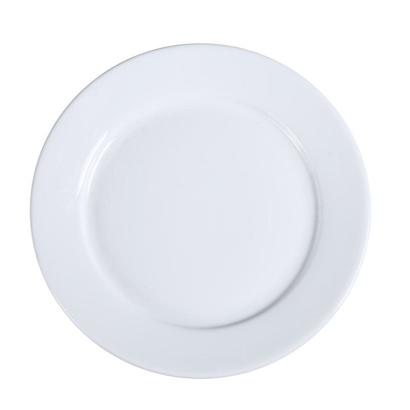 Classic White 10.5'' Porcelain Dinner Plates, Set of 12